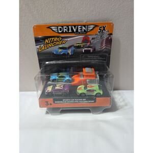 Driven by Battat Nitro Launcher 5 Racetracks and 3 Mini Cars Formula Racing Set